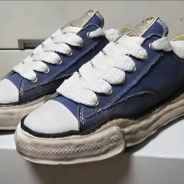 41) 미하라야스히로 피터슨 de솔  캔버스 스니커즈 네이비