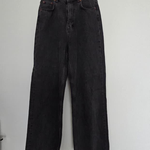 ZARA 와이드 데님 팬츠 블랙 26