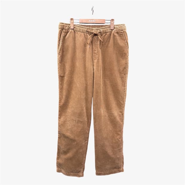 에드윈 코듀로이 이지 팬츠 밴딩 스트링 레드탭 디테일 브라운