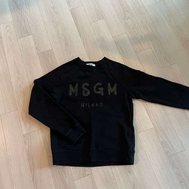 MSGM 블랙 맨투맨 L