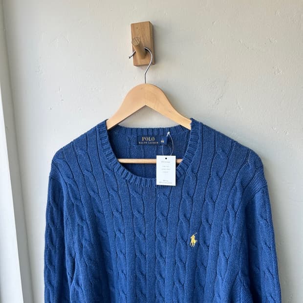 16800 - 폴로 랄프로렌 블루 케이블 니트 