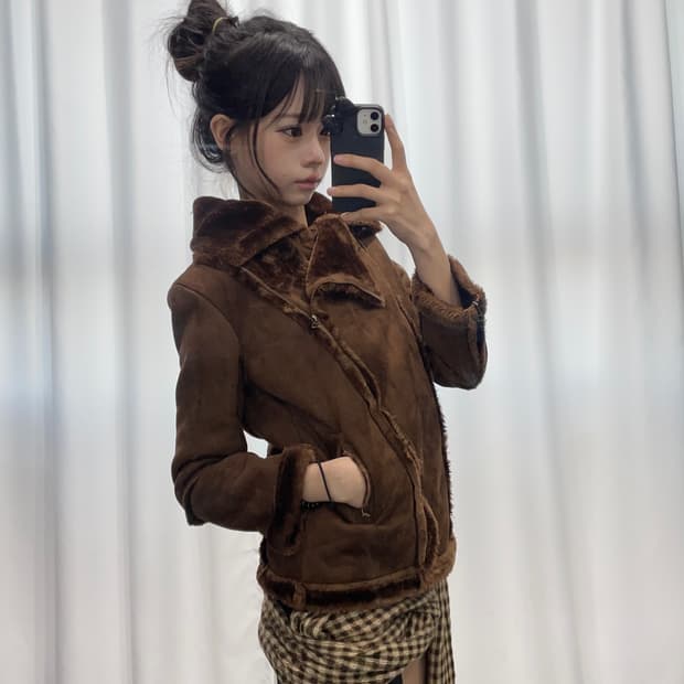 🎸다크 브라운 무스탕 자켓🎸