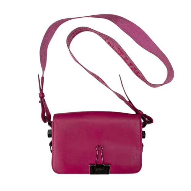 오프화이트 핫핑크 크로스백