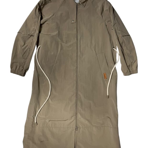 써스데이 아일랜드 야상 베이지 롱 자켓 바람막이 S