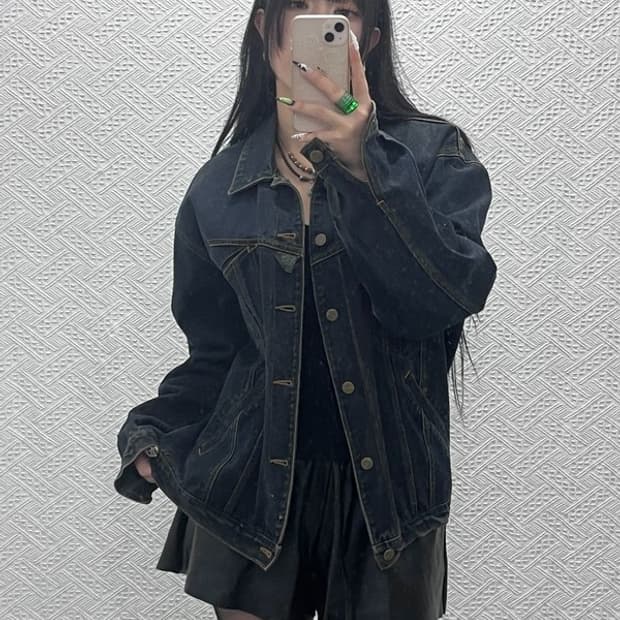 마리테 프랑소와 저버 유니크 절개라인 빈티지 데님자켓 105 C08696