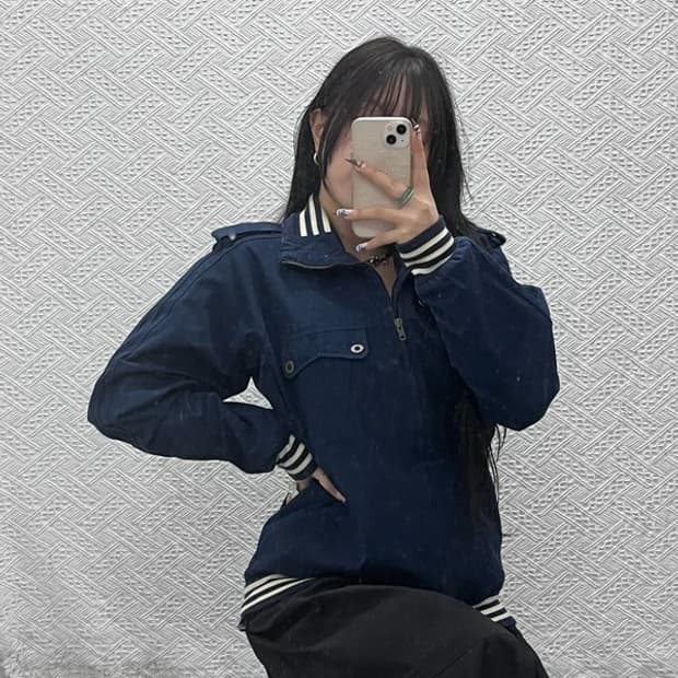 아디다스 흑탭 올드스쿨 레트로 프레피 블루종 자켓 105 C07807