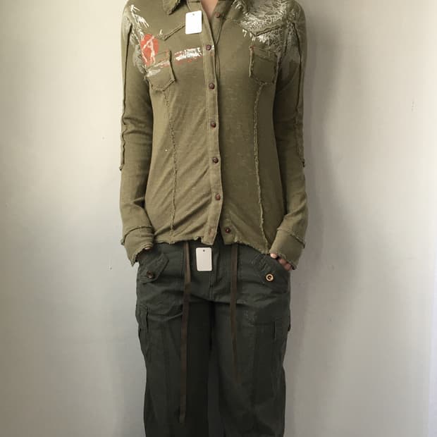 Printing point knitted shirt