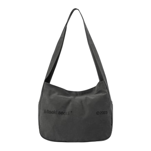 미세키서울 코튼 빅 크로스백 차콜