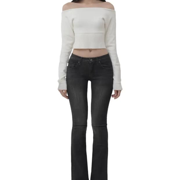 (새상품) 클리시어 다크 초코 로우라이즈 진 M