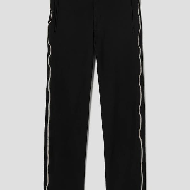 블랙 꼼데가르송 지퍼 팬츠 XL 34