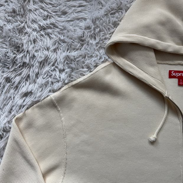 SUPUREME 일본빈티지 와플 후드집업 슈프림 후드집업 XXL 110