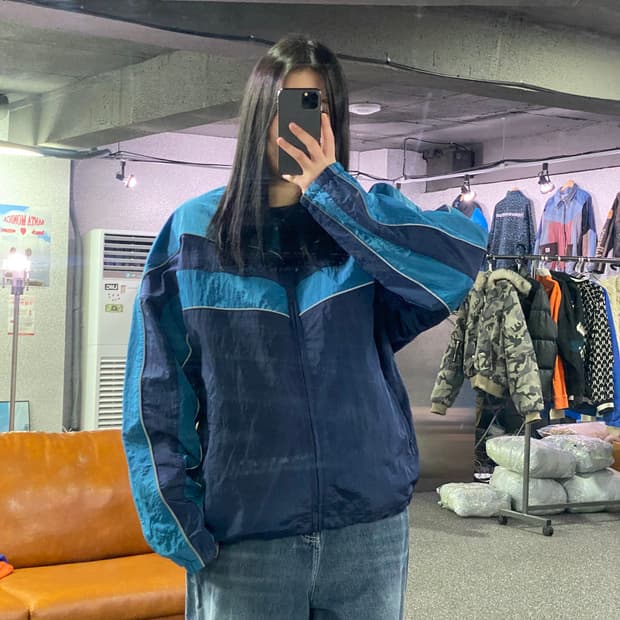 디키즈 오리지날 나일론 메탈 배색 리플렉티브 바람막이 