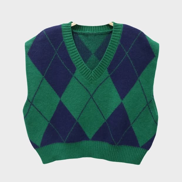 아가일 니트 베스트 61506