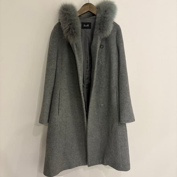 SOOS 후드 폭스 퍼 코트 55