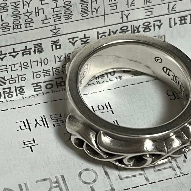 크롬하츠 더블 네로우 바인 밴드링 us8.5로 민트급