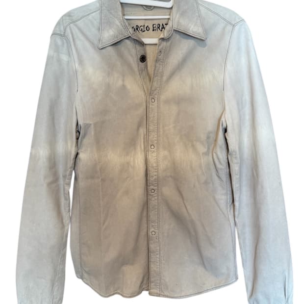 조르지오 브라토 레더 셔츠 자켓 (릭오웬스,캐롤 크리스찬 포엘)