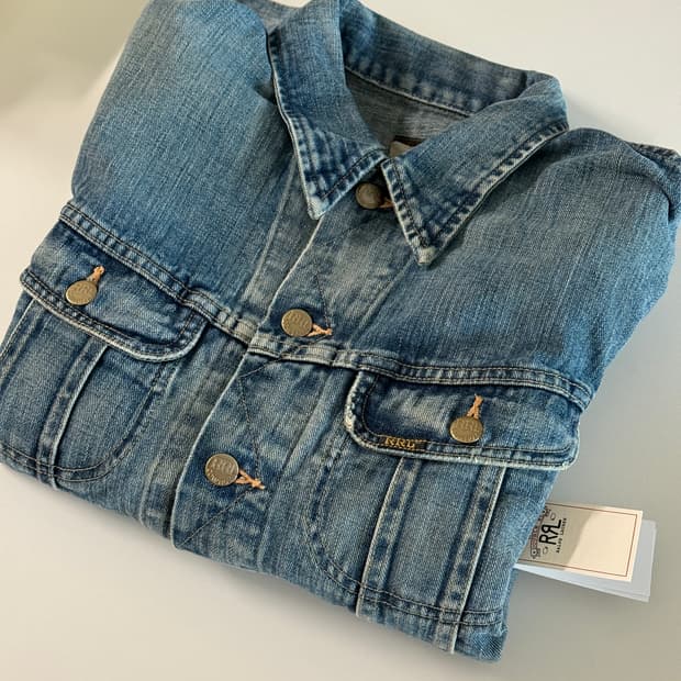 [m] rrl 더블알엘 인디고 데님 자켓 릴랜드 워시 lot 271