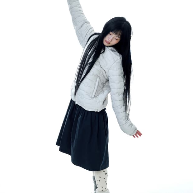 코이세이오 패딩 FLUFFY LIGHT PADDED JACKET 아이보리