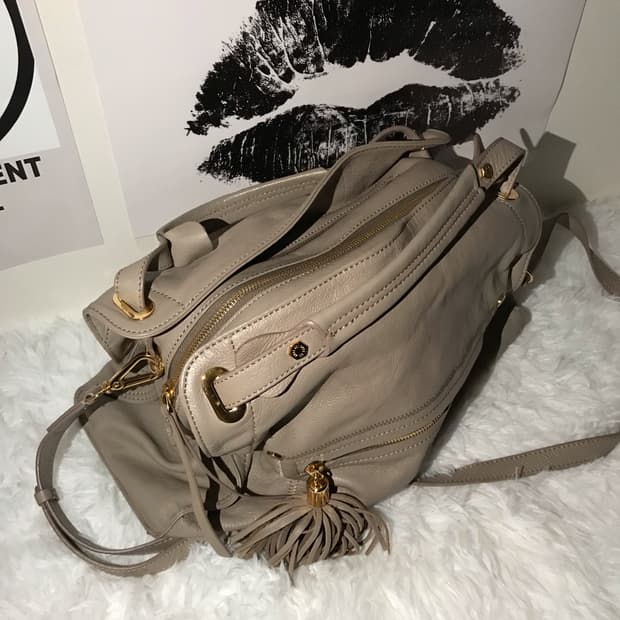 anna sui beige bag