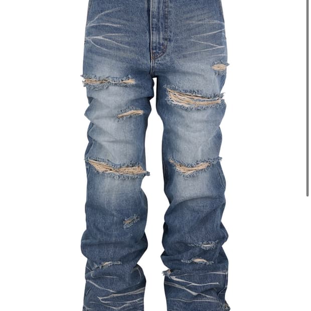 구매 레씨토 캣 워싱 데님 플레어 팬츠 L사이즈