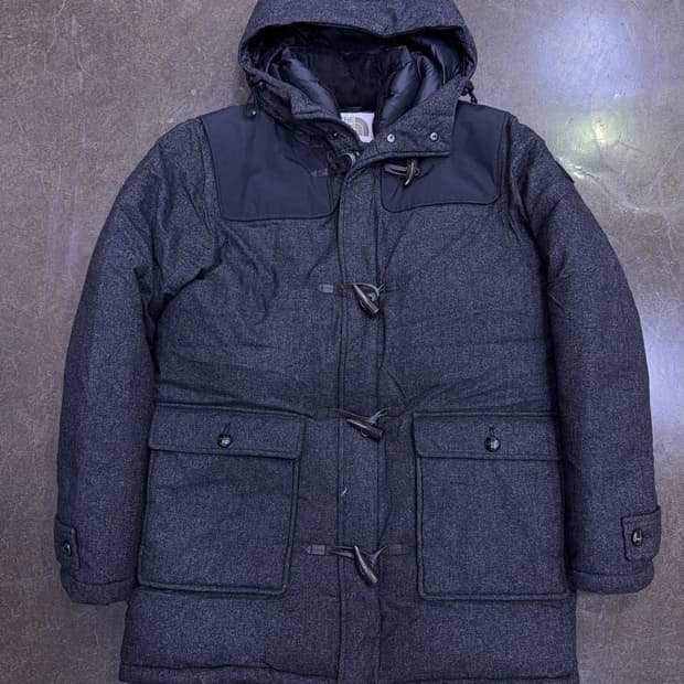 노스페이스 넬슨 더플코트 떡볶이 덕다운 패딩점퍼 그레이 100