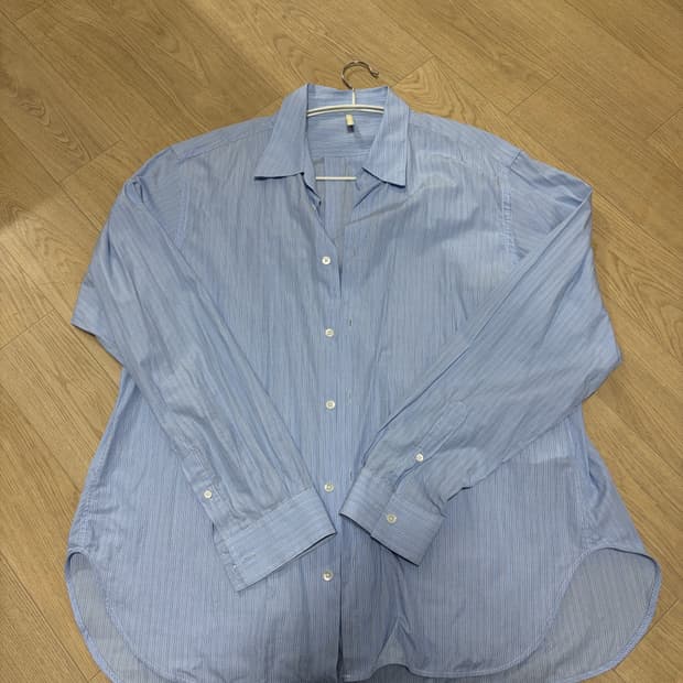 선플라워 플리즈 셔츠 블루 xl