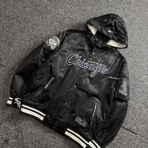 00s MLB 화이트 삭스 사틴 바시티 자켓 2707