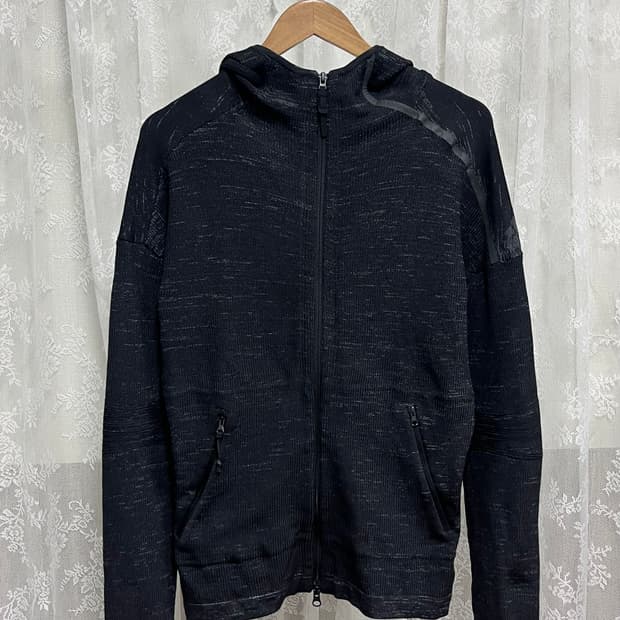 100) 아디다스 36H ZNE 후드 집업 블랙