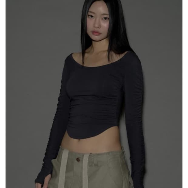 플노팔 모모탑 셔링 차콜