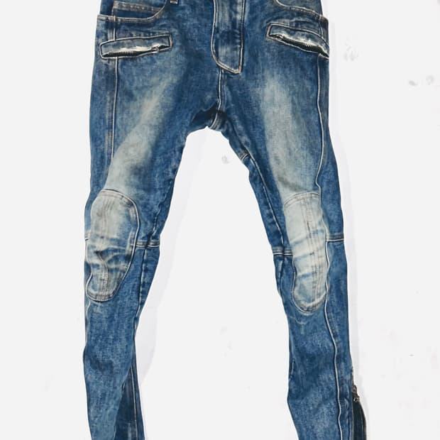 Balmain 발망 바이커 데님 팬츠