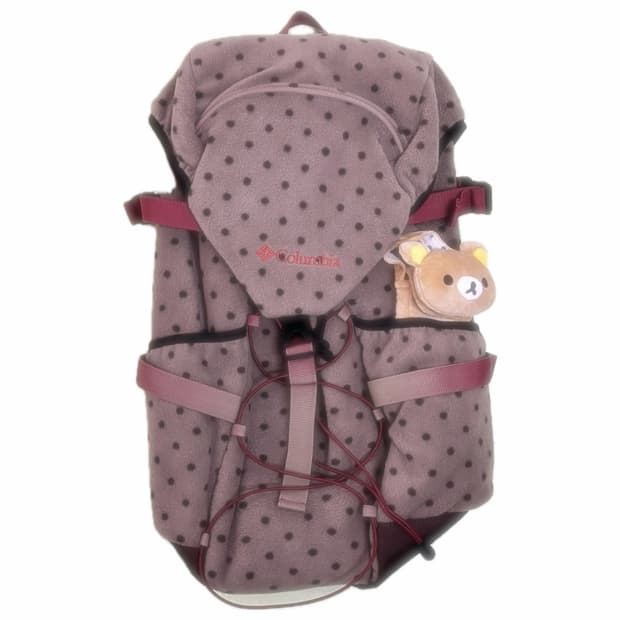 후리스 브라운 도트 리락쿠마깔 백팩 🧸