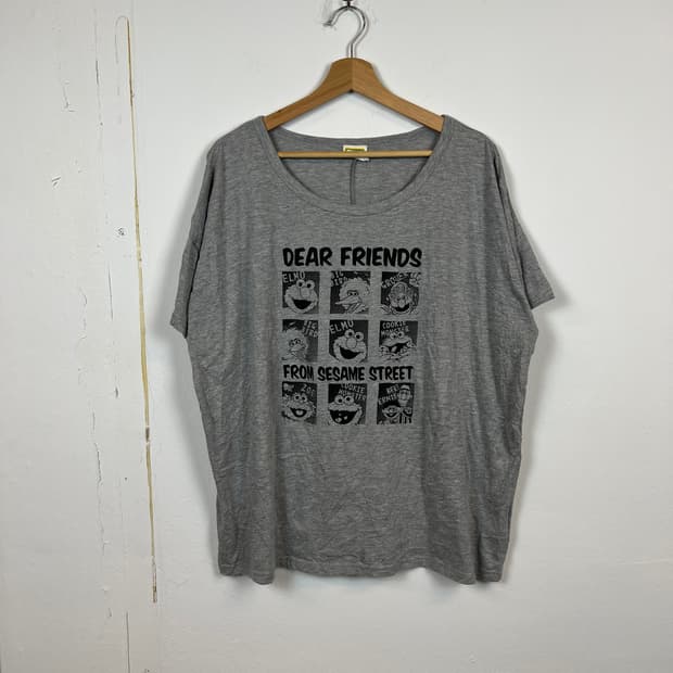 세서미 스트리트 프린팅 반팔 티셔츠 4L