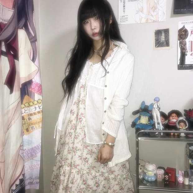 하구미 모리 후드 가디건