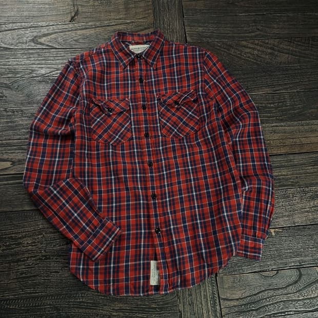 [데님앤서플라이] 투포켓 빈티지 체크 셔츠 P01387