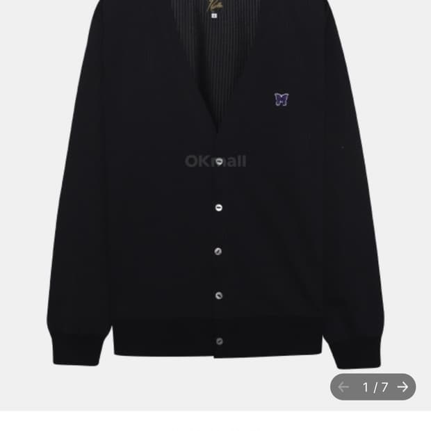 니들스 브이넥 가디건 (kp235black) L사이즈