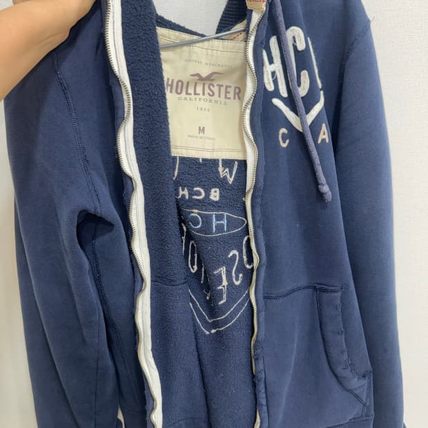 홀리스터 네이비 오버 후드집업