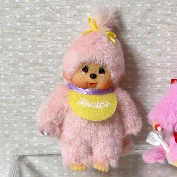 핑크 반짝이 미니 몬치치 키링 