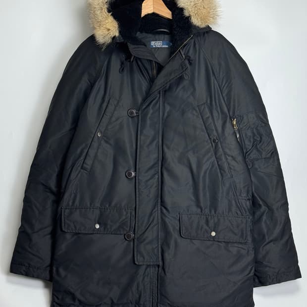 00‘s 폴로 N3B N-3B 구스 헤비 다운 파카 패딩 블랙 M
