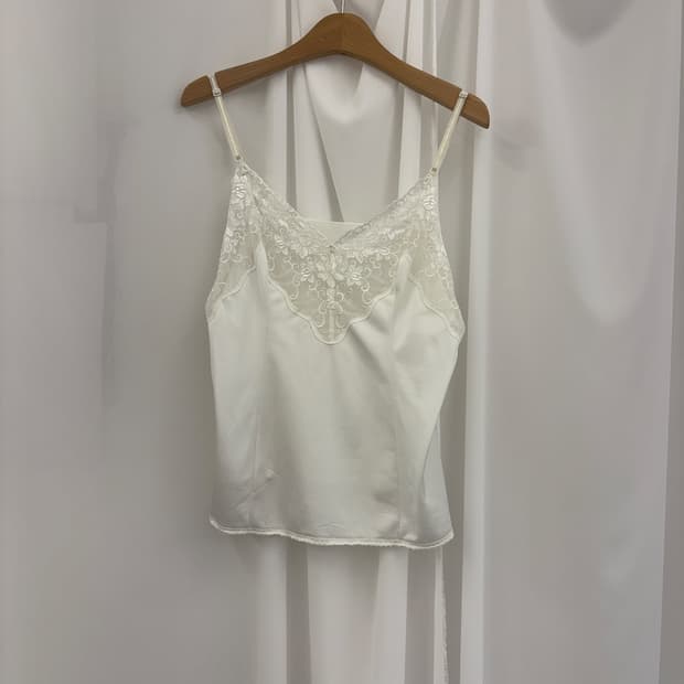 Off-White Floral Lace Cami Top