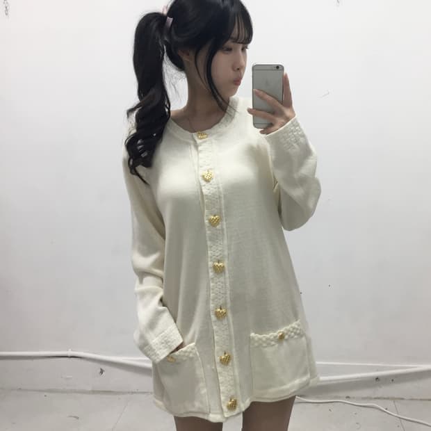 [VENT VIOLET] 로걀 하트 코리락쿠마 가디건