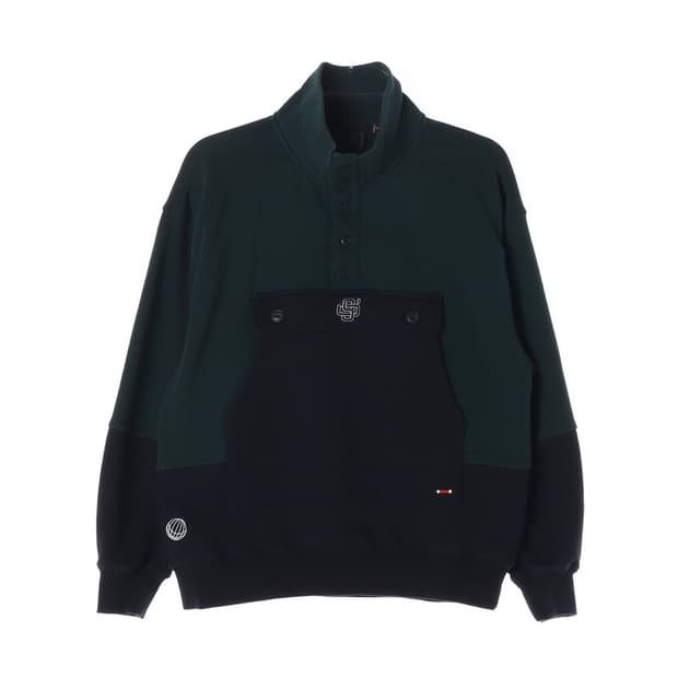 로맨틱크라운 배색 카라 아노락 반집업 맨투맨 M