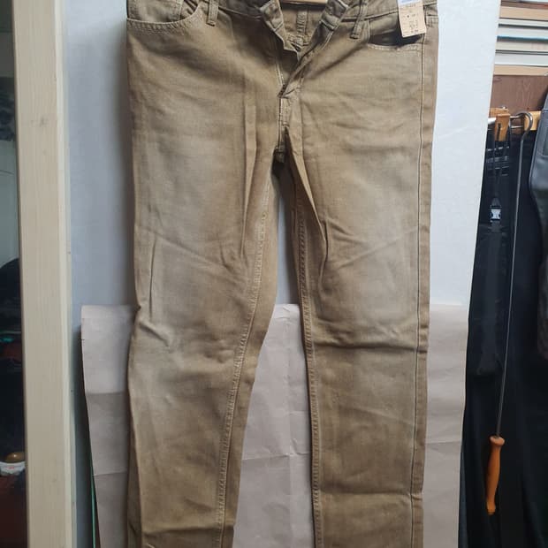 카멜 된장 데님팬츠 29 새제품 