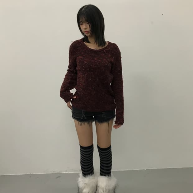 Schlussel Textured Knit Long Sleeve