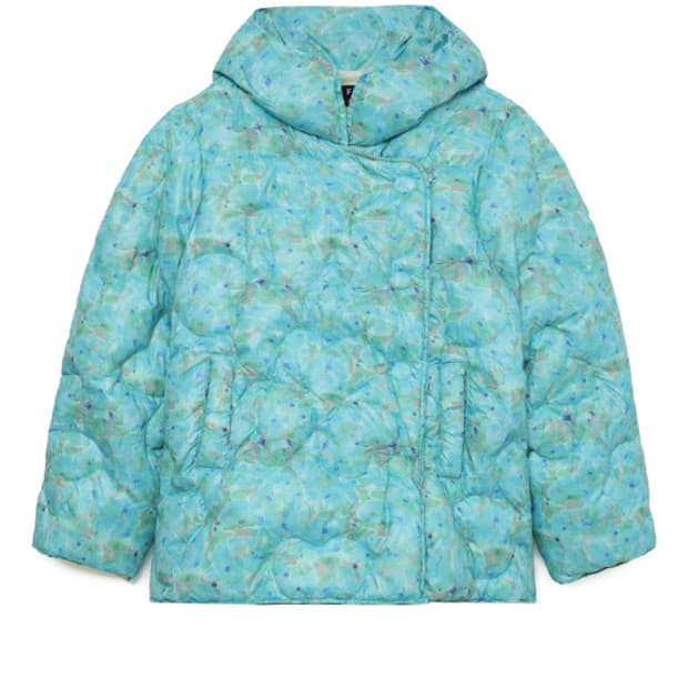 susan fang heart-quilted hooded down 