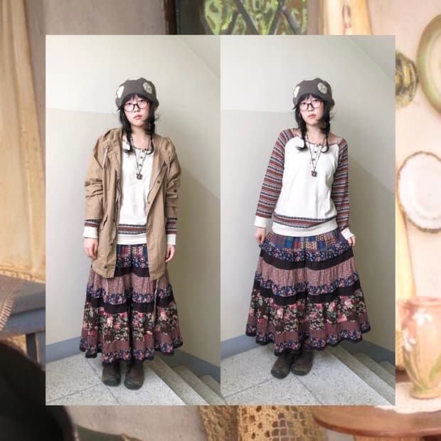 빈티지 모리걸 코디set