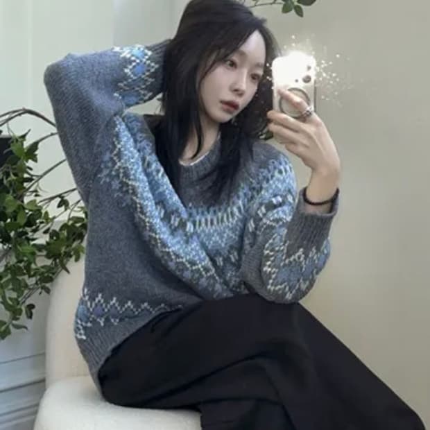 노르딕 니트 새상품