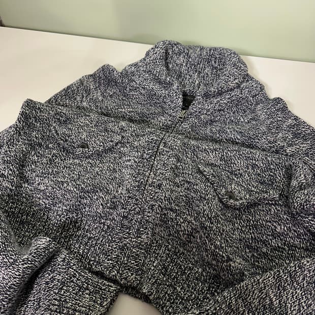 L 제이크루 J.CREW 나염보카시 하찌카라 면니트자켓