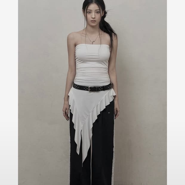 카키포인트 레이어드 탑(아이보리)