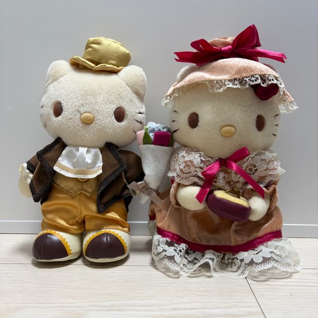 고전 희귀 헬로키티 웨딩키티 개화기 세트