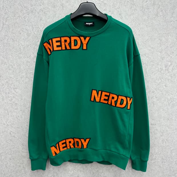 95 널디 남자 멀티로고 루즈핏 맨투맨